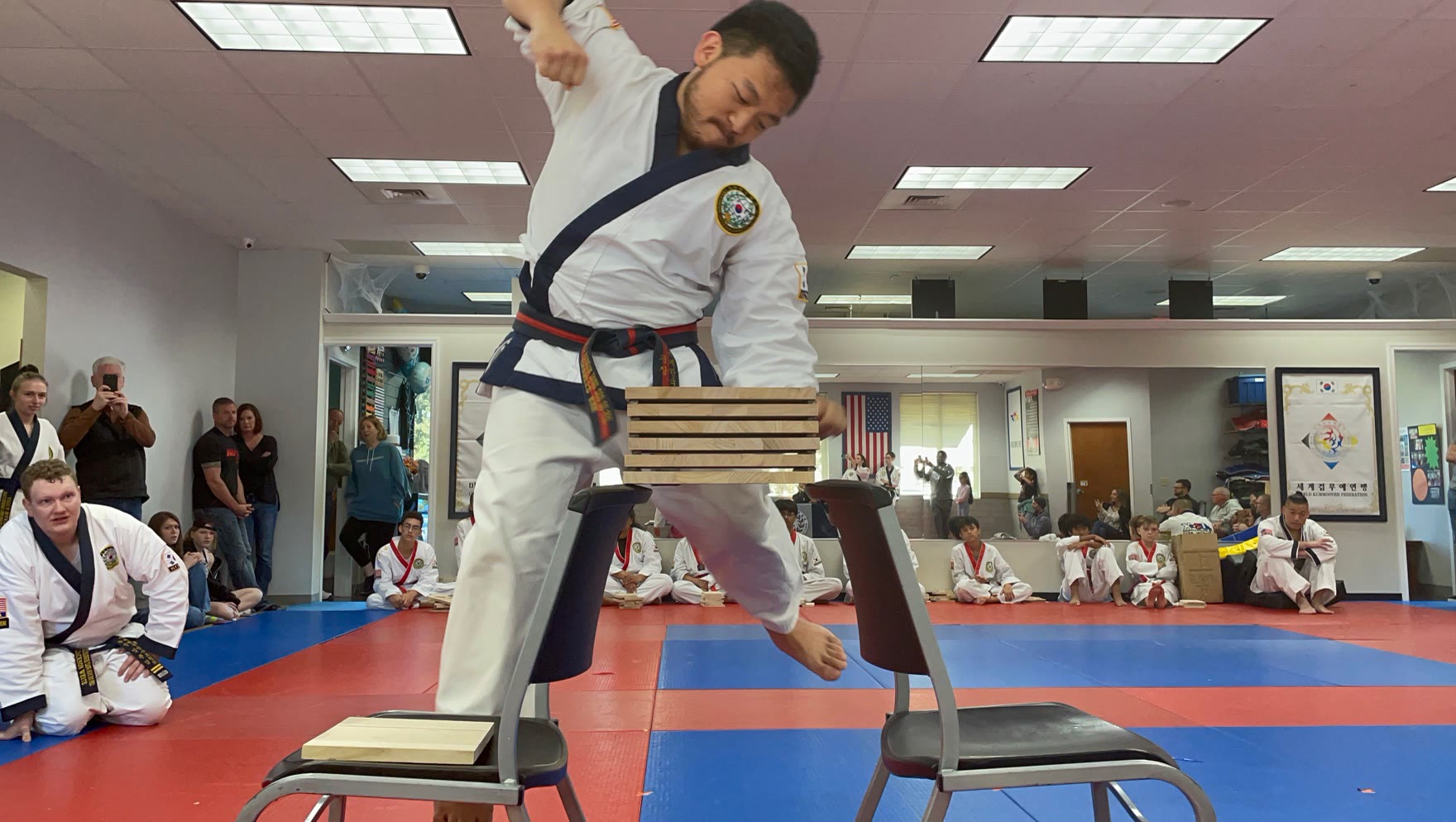 Breaking stacked boards