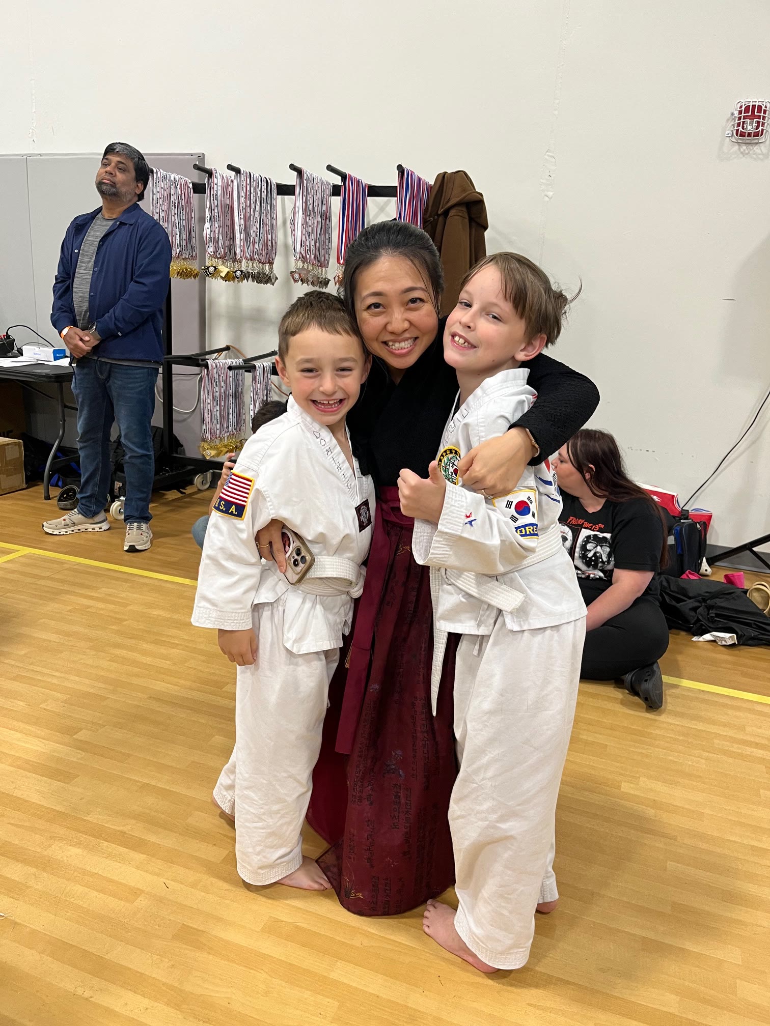Master Amy with young students