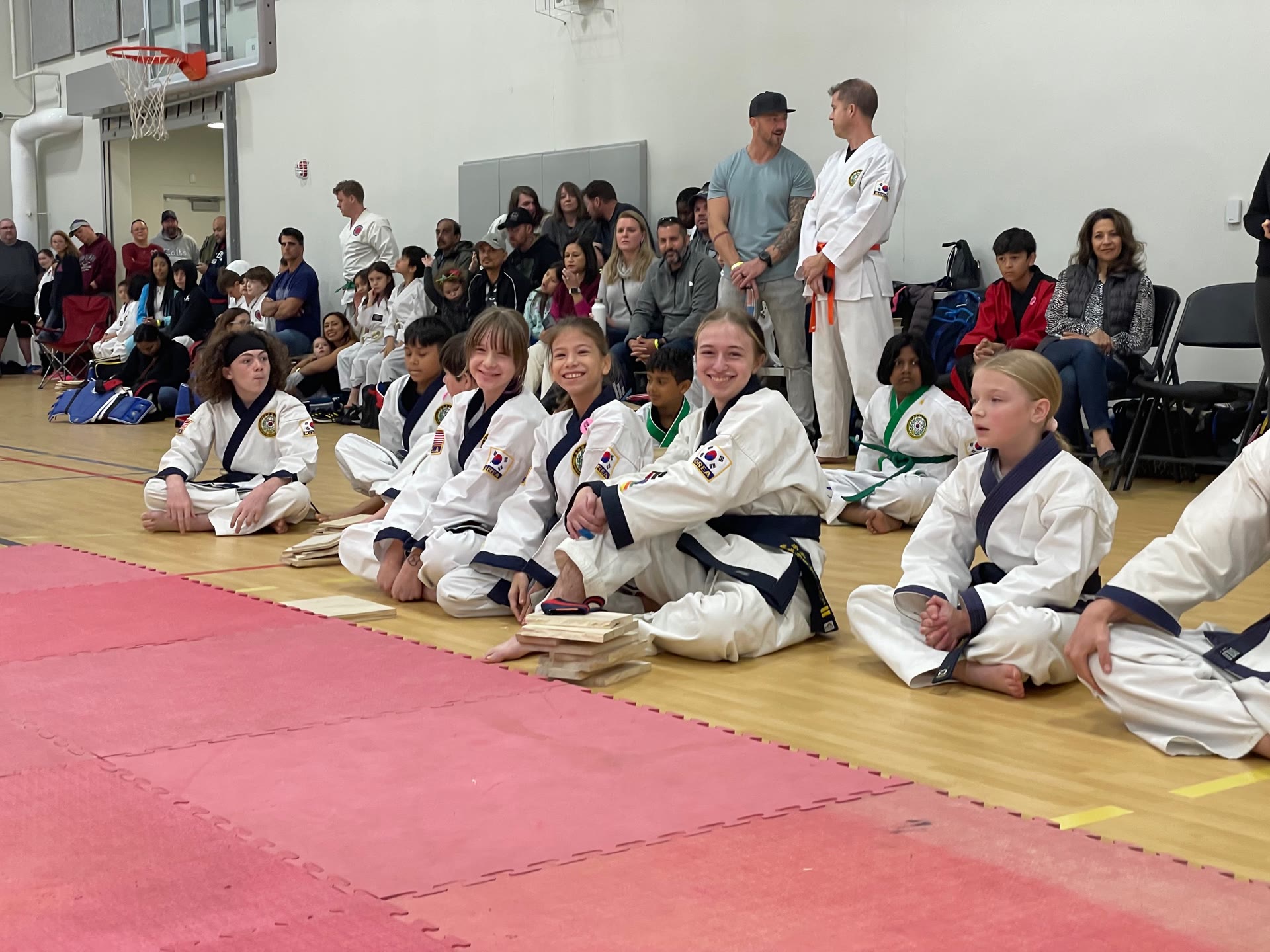 Young students sitting together